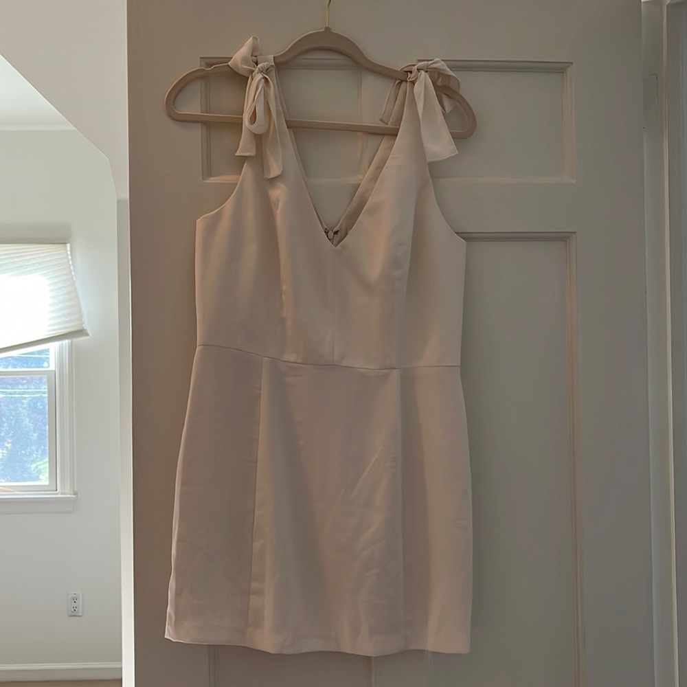 White mini cocktail dress